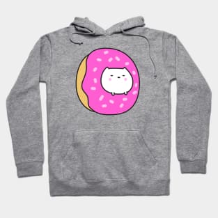 White Cat In Donut Hoodie